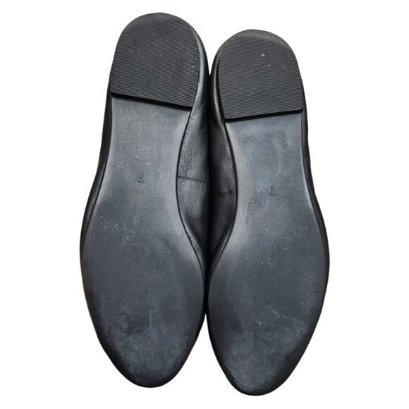 Madewell The Reid Ballet Flat in Leather Womens Black Size 7 - Picture 9 of 12